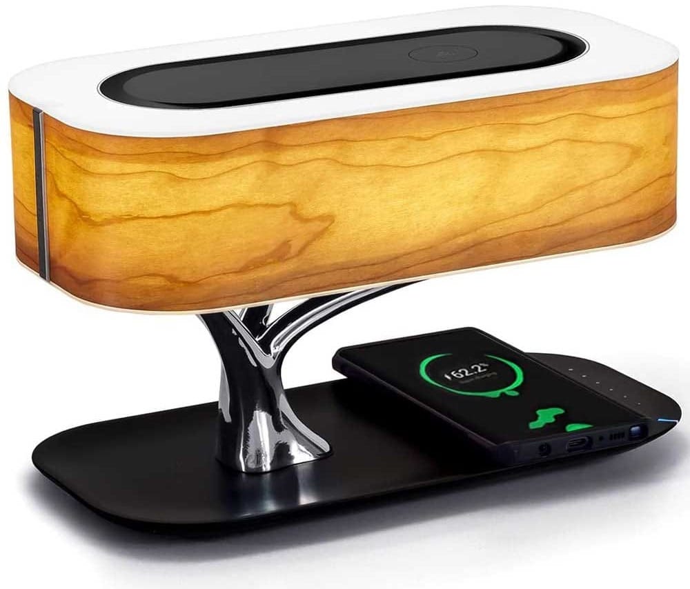 Bedside Lamp with Bluetooth Speaker and Wireless Charger