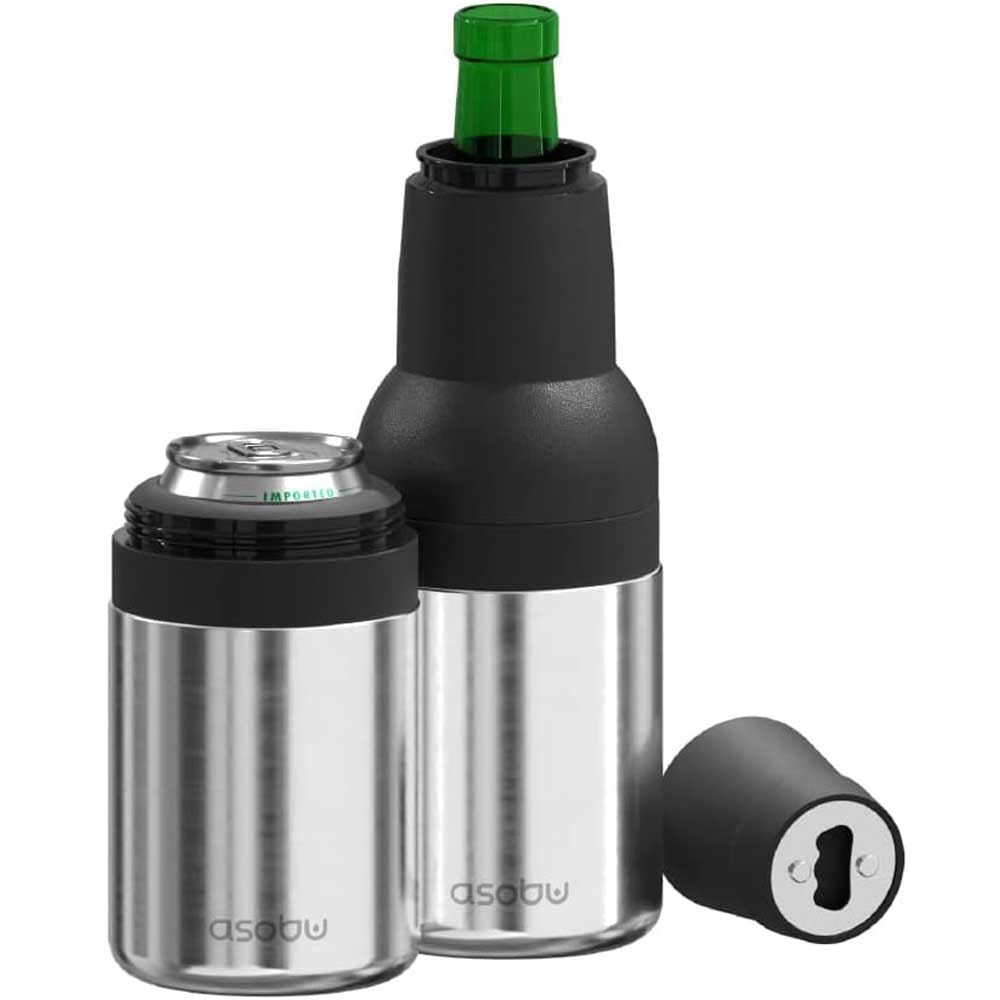 Vacuum Insulated Steel Beer Can and Bottle Cooler