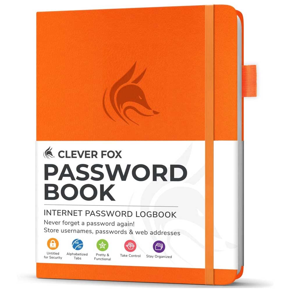 Clever Fox Password Book With Tabs