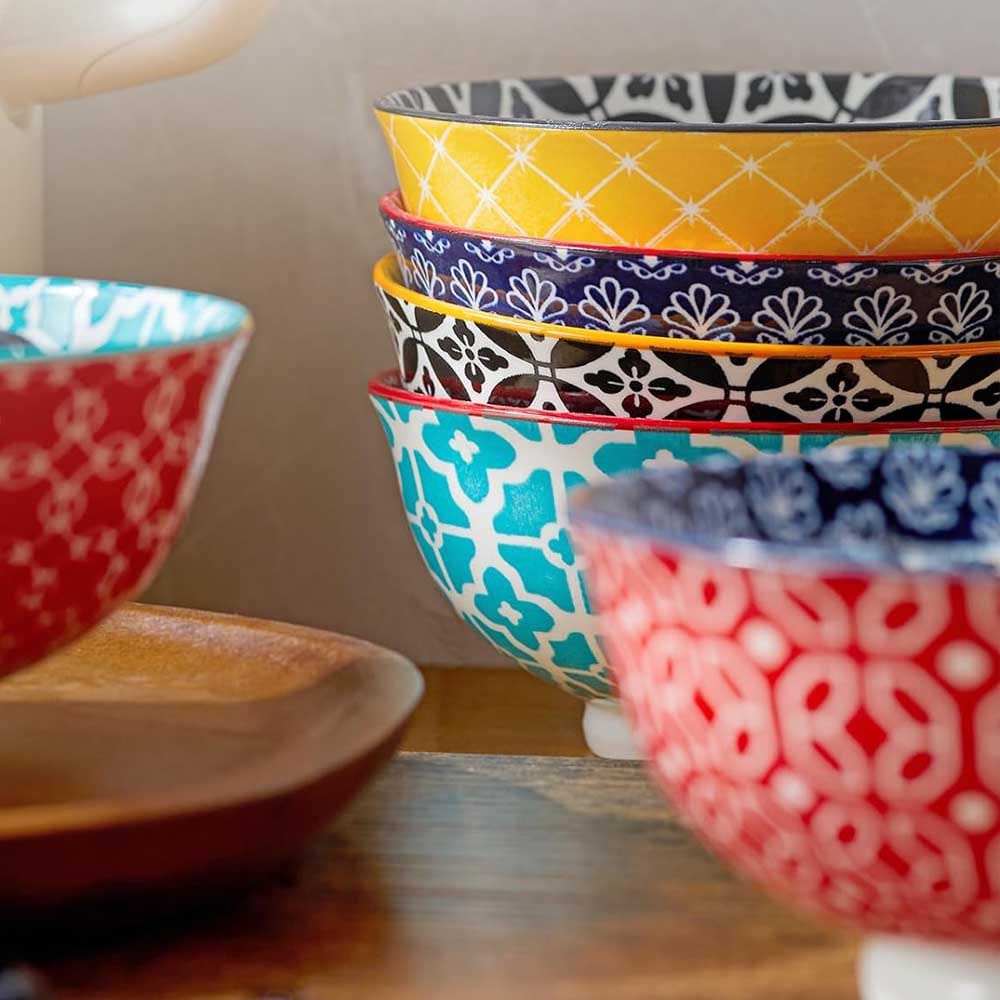 Set of 6 Colorful Bowls - Perfect For New Homeowners