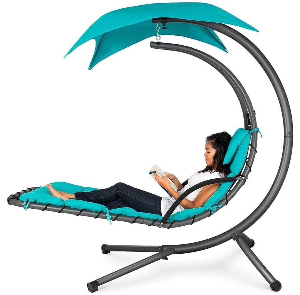 Curved Steel Hanging Garden Lounger