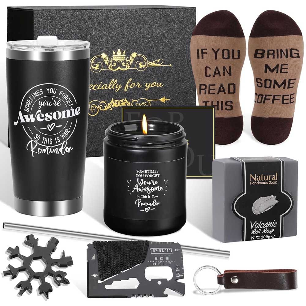 Tumbler, Candle, Multitools and More Gift Set