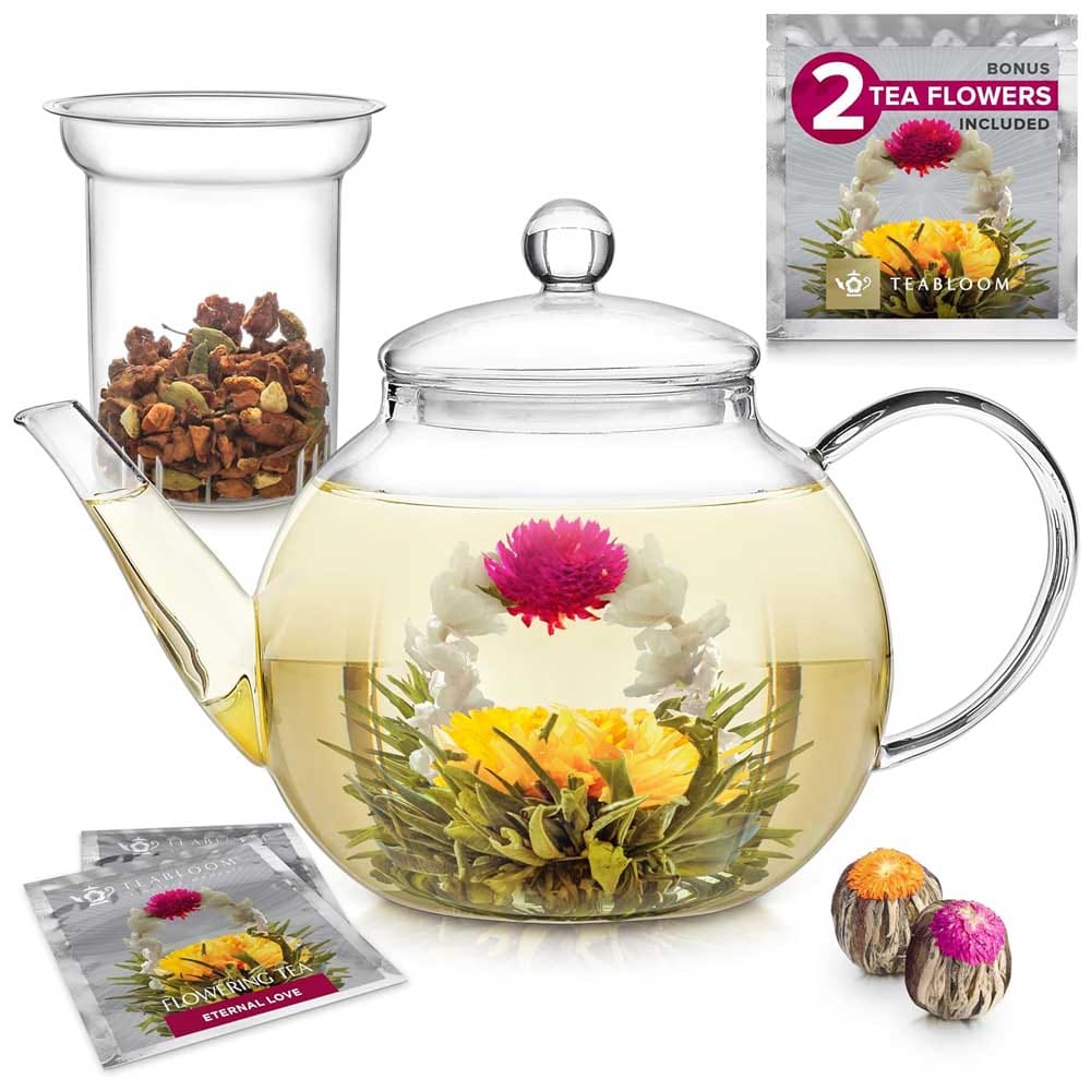 Glass Teapot With Blooming Tea - A Great Price