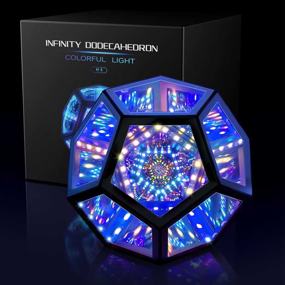 Science Gifts - Infinity Mirror Dodecahedron Light