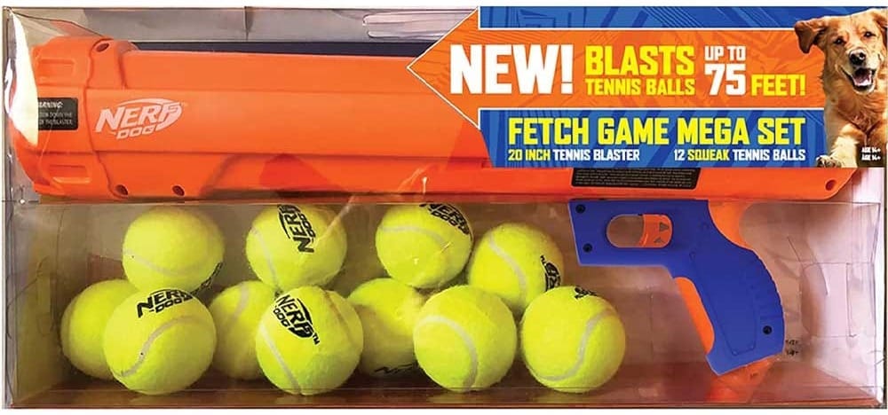 Birthday Gifts For Dogs - Nerf Tennis Ball Blaster