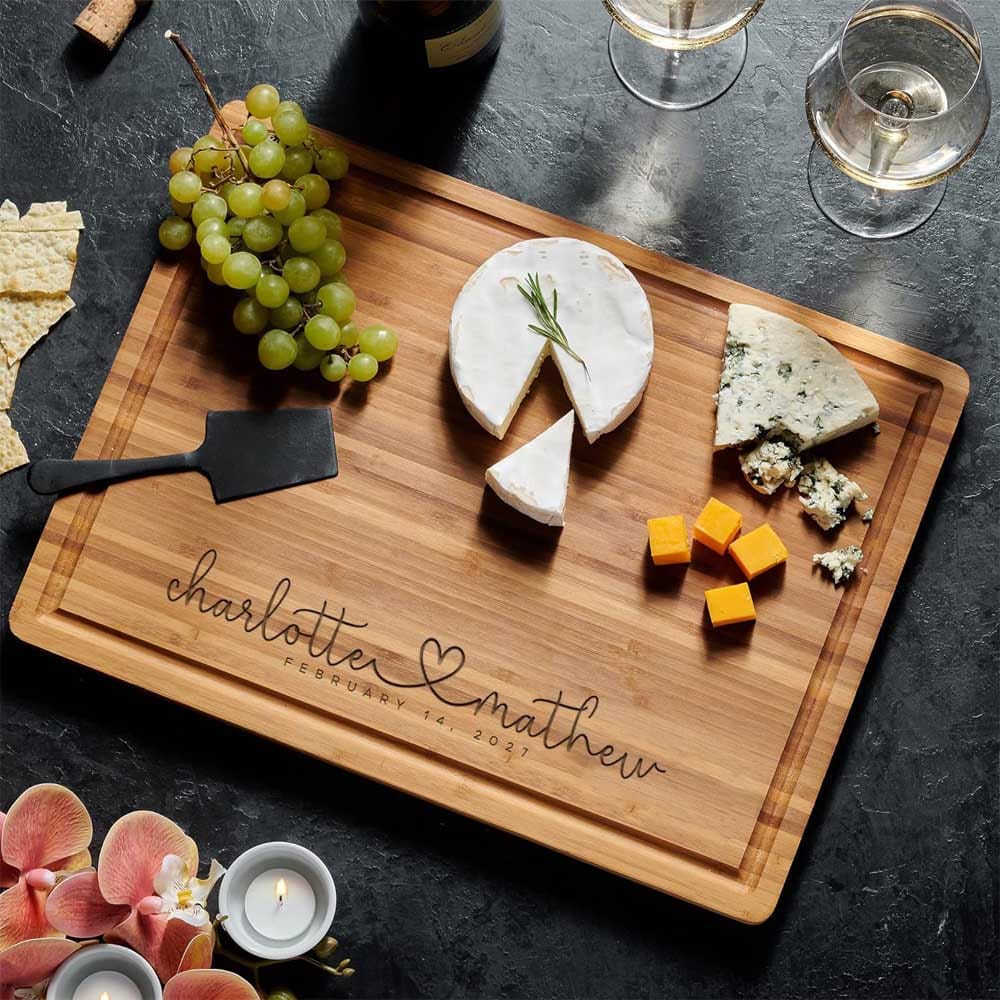 Personalized Wood Engraved Cutting Board - For Foodie Couples