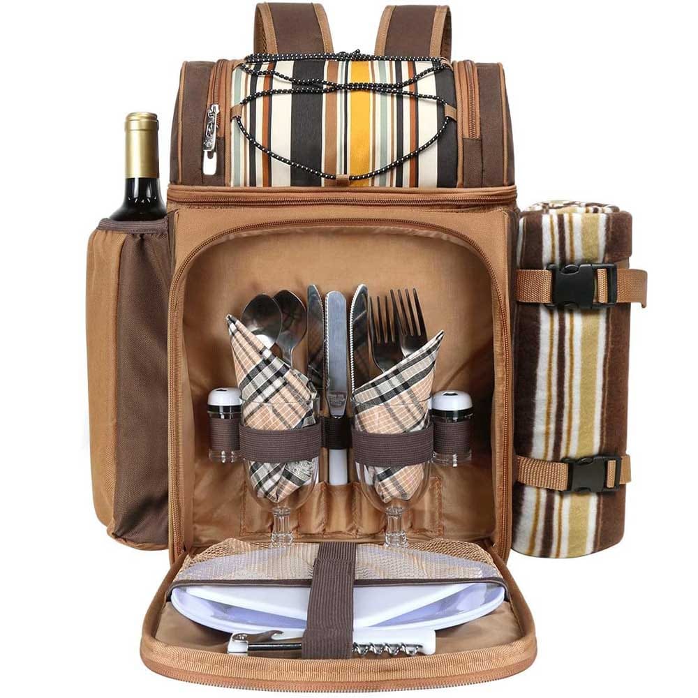 Picnic Basket Backpack for Two - For Friend's Engagement