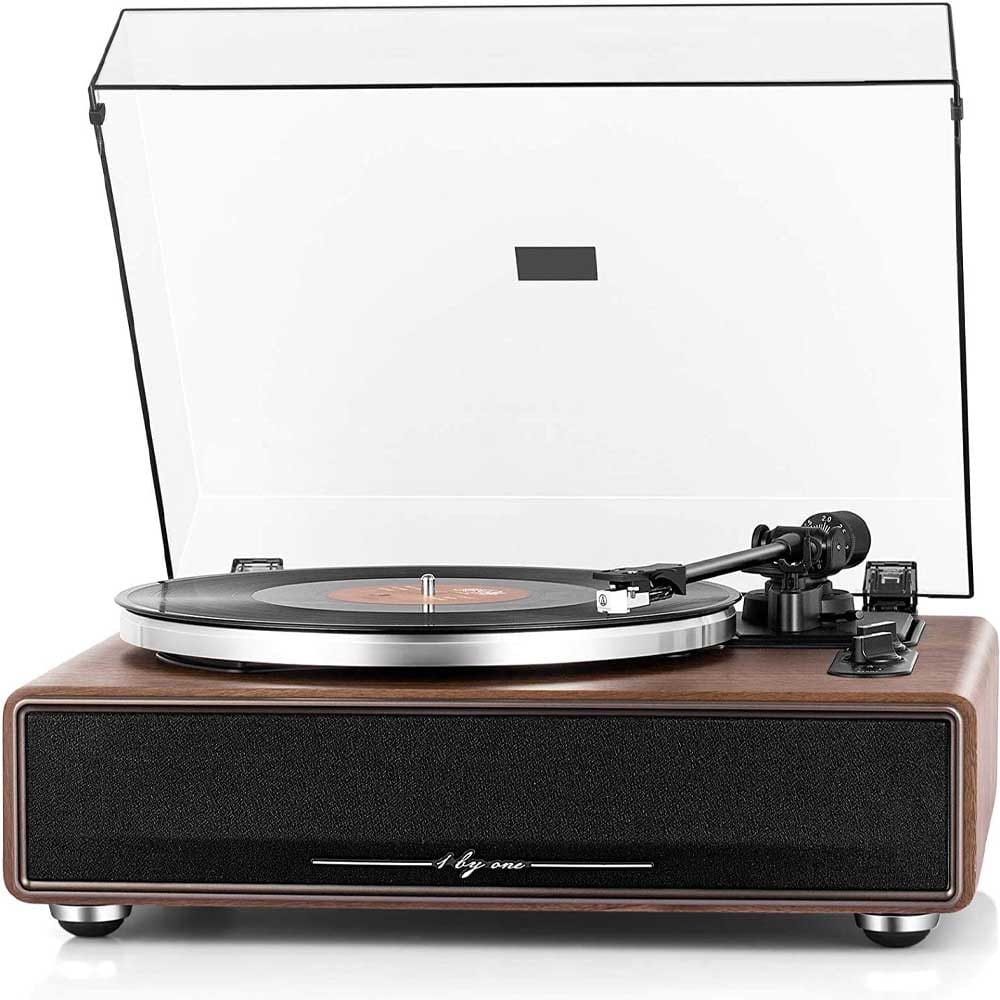 High Fidelity Turntable with Built-in Speakers