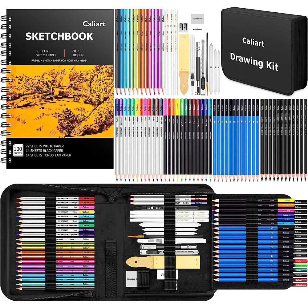 Art Supplies Sketching Kit - Wonderful Present, Good For School