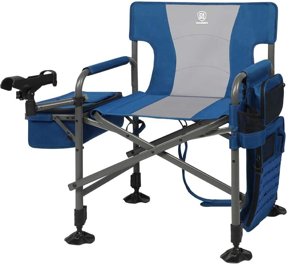 Fishing Chair with Rod Holder and Cooler